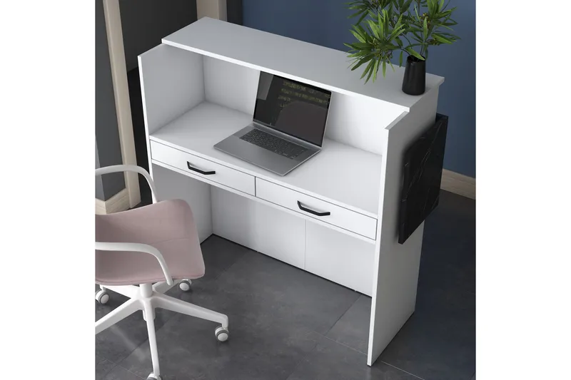 Naruto Skrivbord 110 cm - Marmor/Vit - Möbler - Bord & matgrupper - Kontorsbord - Skrivbord