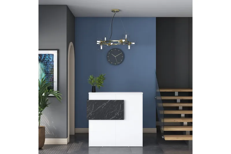 Naruto Skrivbord 110 cm - Marmor/Vit - Möbler - Bord & matgrupper - Kontorsbord - Skrivbord