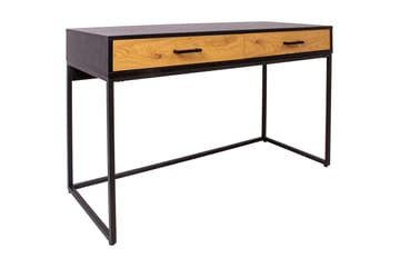Nauerna Skrivbord 120 cm med Förvaring 2 Lådor - Ekfärg/Svart - Möbler - Bord & matgrupper - Kontorsbord - Skrivbord