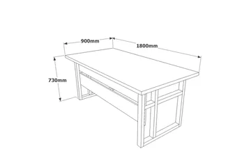 Numandro Skrivbord 180 cm - Teak/Antracit - Möbler - Bord & matgrupper - Kontorsbord - Skrivbord