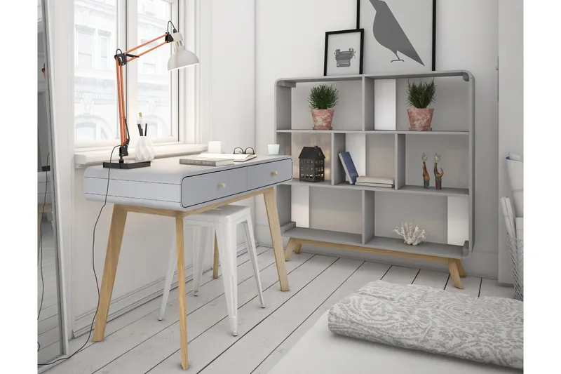 Olivet Skrivbord 120 cm - Grå - Möbler - Bord & matgrupper - Kontorsbord - Skrivbord