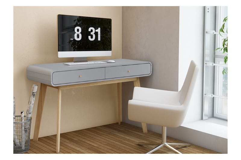 Olivet Skrivbord 120 cm - Grå - Möbler - Bord & matgrupper - Kontorsbord - Skrivbord