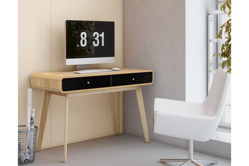 Olivet Skrivbord 120 cm - Natur/Svart - Möbler - Bord & matgrupper - Kontorsbord - Skrivbord