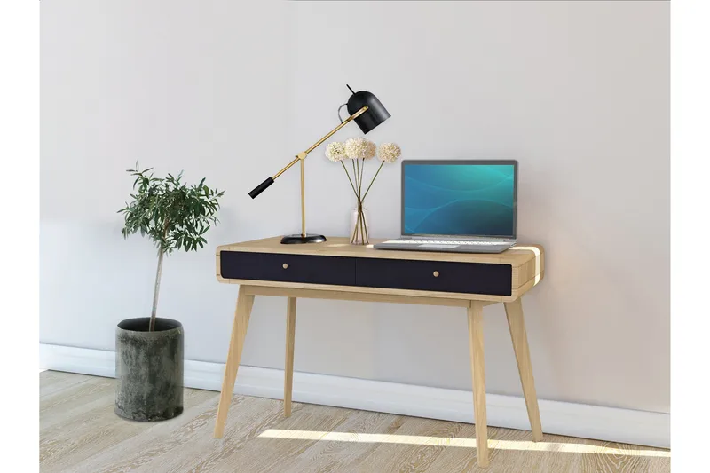 Olivet Skrivbord 120 cm - Natur/Svart - Möbler - Bord & matgrupper - Kontorsbord - Skrivbord