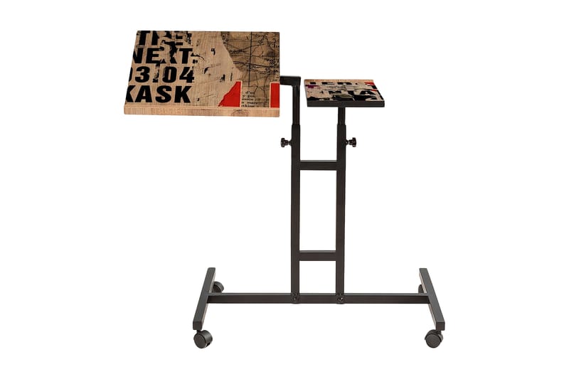 Ollier Ståskrivbord 67 cm - Trä/Natur/Svart - Höj och sänkbart skrivbord - Skrivbord