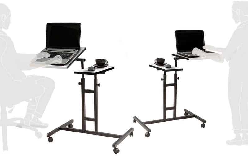 Ollier Ståskrivbord 67 cm - Vit/Svart - Möbler - Bord & matgrupper - Kontorsbord - Skrivbord - Höj och sänkbart skrivbord
