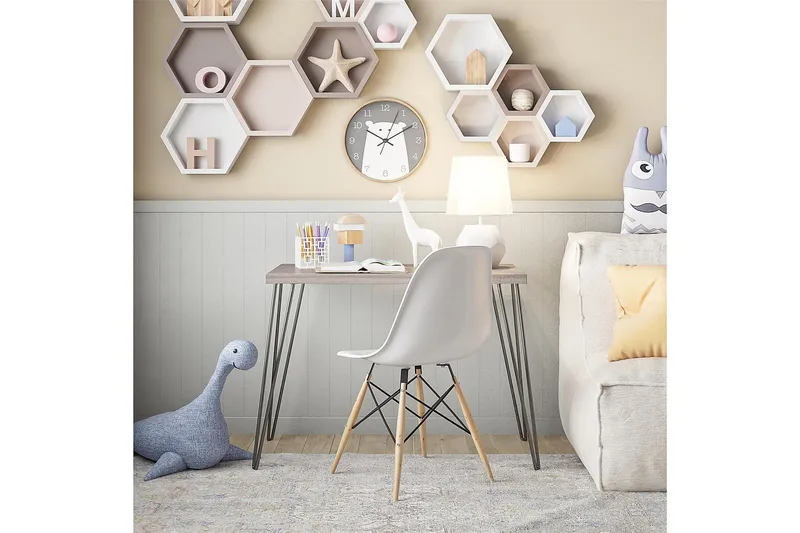 Owen Skrivbord 102 cm Grå/Svart - Dorel Home - Möbler - Bord & matgrupper - Kontorsbord - Skrivbord