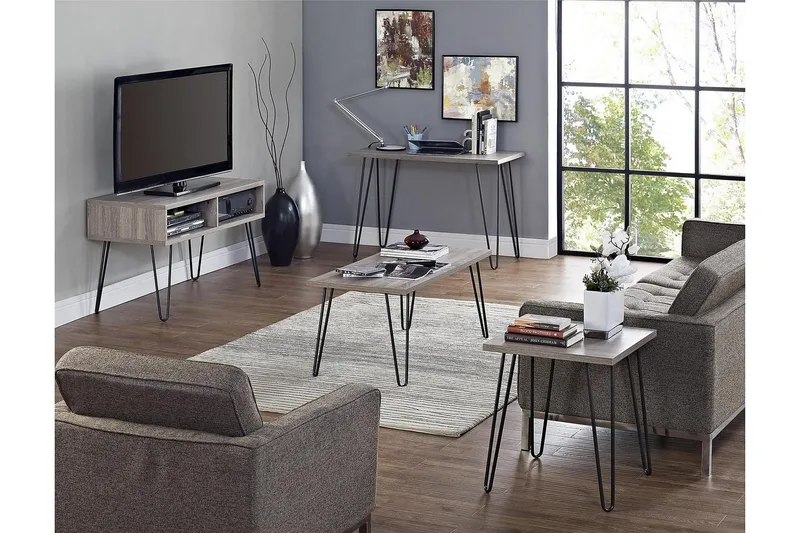 Owen Skrivbord 102 cm Grå/Svart - Dorel Home - Möbler - Bord & matgrupper - Kontorsbord - Skrivbord