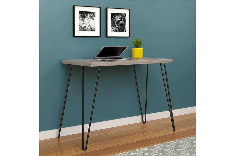 Owen Skrivbord 102 cm Grå/Svart - Dorel Home - Möbler - Bord & matgrupper - Kontorsbord - Skrivbord