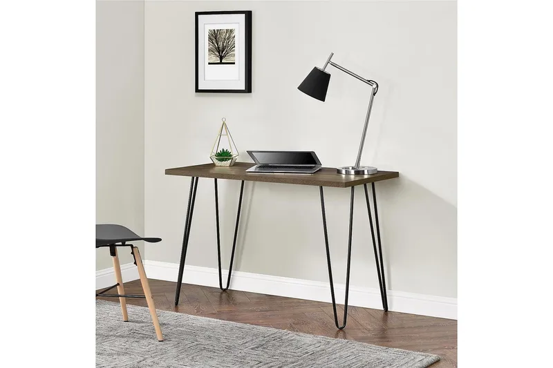 Owen Skrivbord 102 cm Valnötsbrun/Svart - Dorel Home - Möbler - Bord & matgrupper - Kontorsbord - Skrivbord