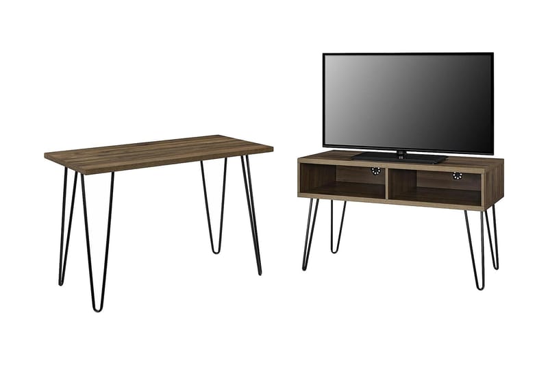 Owen Skrivbord 102 cm Valnötsbrun/Svart - Dorel Home - Möbler - Bord & matgrupper - Kontorsbord - Skrivbord