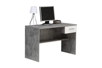 Paesley Skrivbord 110 cm med Förvaring Låda - Grå/Vit - Möbler - Bord & matgrupper - Kontorsbord - Skrivbord
