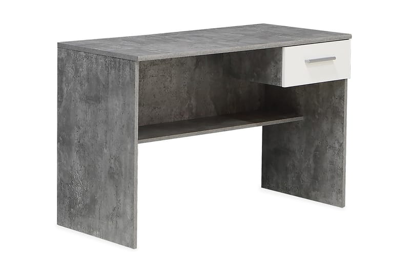 Paesley Skrivbord 110 cm med Förvaring Låda - Grå/Vit - Möbler - Bord & matgrupper - Kontorsbord - Skrivbord