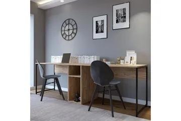 Pellafol Skrivbord 140 cm med Förvaring Hyllor - Natur/Svart - Möbler - Bord & matgrupper - Kontorsbord - Skrivbord