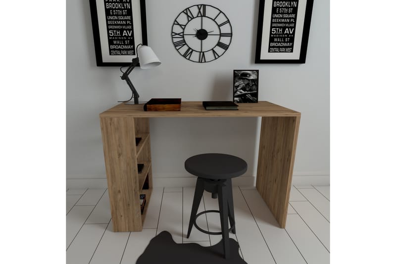 Postlethwaite Skrivbord 90 cm med Förvaring Hyllor - Valnötsbrun - Möbler - Bord & matgrupper - Kontorsbord - Skrivbord