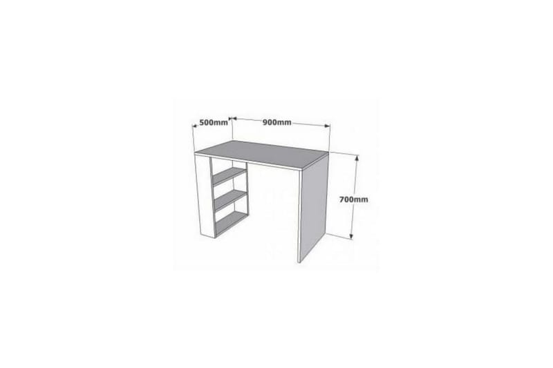 Postlethwaite Skrivbord 90 cm med Förvaring Hyllor - Valnötsbrun - Möbler - Bord & matgrupper - Kontorsbord - Skrivbord