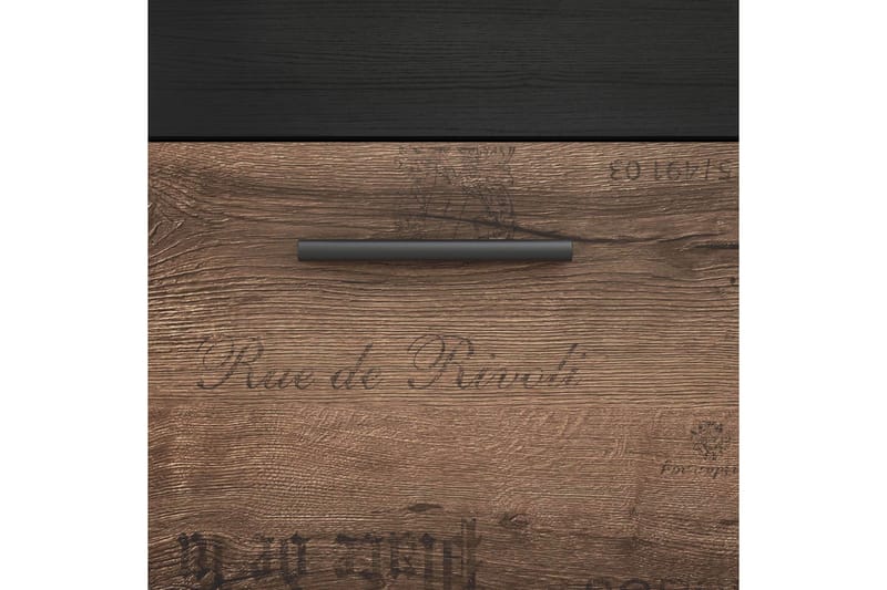 Purgason Skrivbord 110 cm med Förvaring Låda + Skåp - Brun - Skrivbord