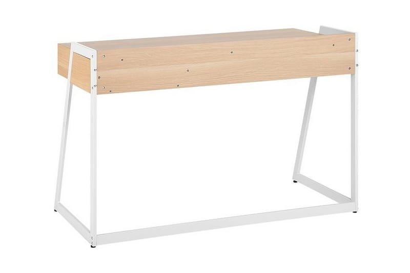 Quickborn Skrivbord 120 cm med Förvaring Låda - Vit/Ljusbrun - Möbler - Bord & matgrupper - Kontorsbord - Skrivbord