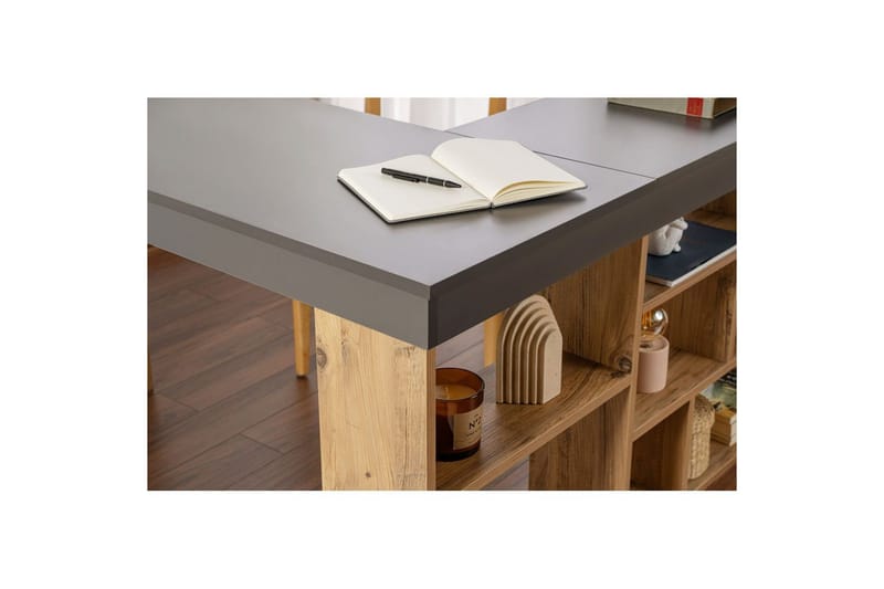 Skrivbord Regar Antracit Atlantisk Tall - Antracit Atlantisk Tall - Möbler - Bord & matgrupper - Kontorsbord - Skrivbord - Hörnskrivbord