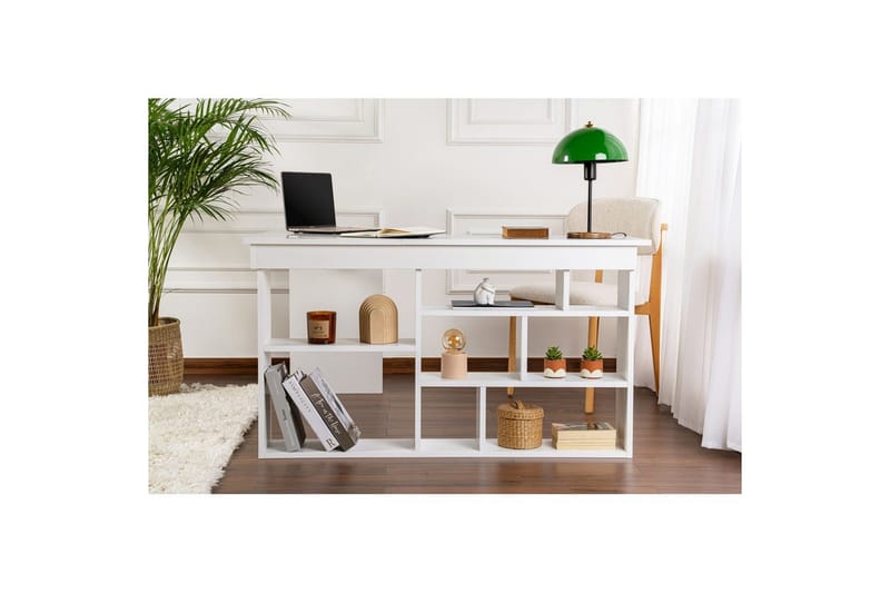 Skrivbord Regar Naturlig Vit - Naturlig Vit - Möbler - Bord & matgrupper - Kontorsbord - Skrivbord - Hörnskrivbord