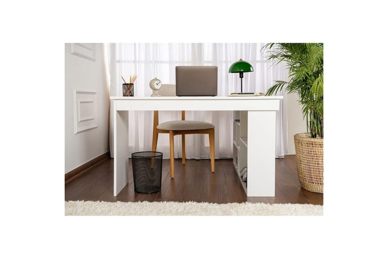 Skrivbord Regar Naturlig Vit - Naturlig Vit - Möbler - Bord & matgrupper - Kontorsbord - Skrivbord - Hörnskrivbord