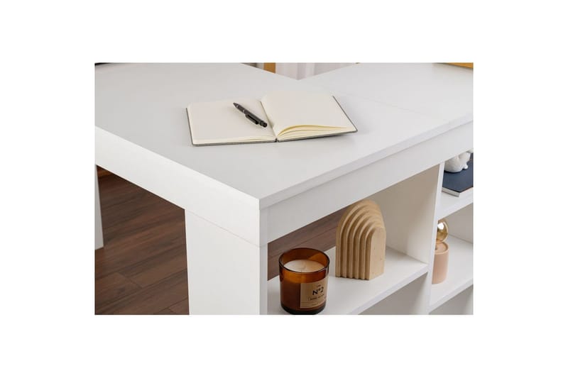 Skrivbord Regar Naturlig Vit - Naturlig Vit - Möbler - Bord & matgrupper - Kontorsbord - Skrivbord - Hörnskrivbord