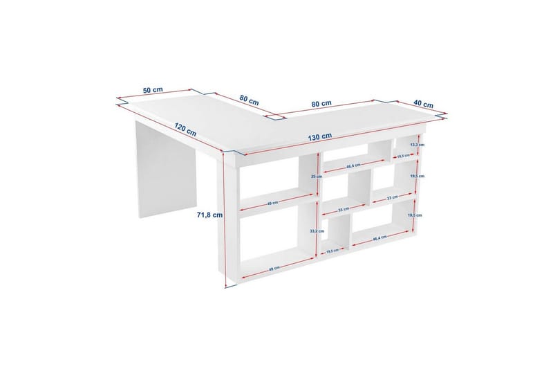 Skrivbord Regar Valnöt Vit - Valnöt Vit - Möbler - Bord & matgrupper - Kontorsbord - Skrivbord