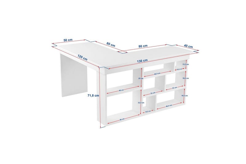 Skrivbord Regar Vit Atlantisk Furu - Vit Atlantisk Furu - Möbler - Bord & matgrupper - Kontorsbord - Skrivbord