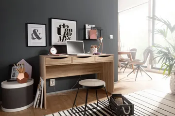 Ryea Skrivbord 120 cm med Förvaring 3 Lådor - Natur - Möbler - Bord & matgrupper - Kontorsbord - Skrivbord