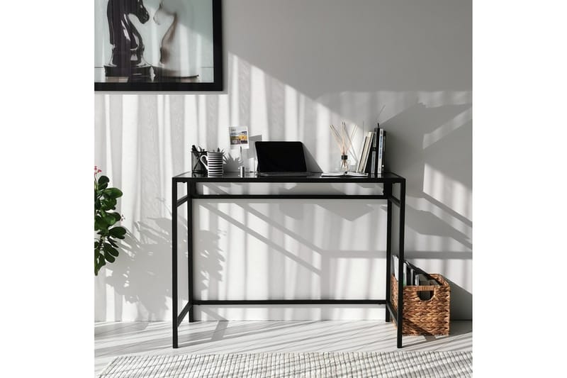 Sabani Skrivbord 100 cm - Glas/Rökfärgad/Svart - Möbler - Bord & matgrupper - Kontorsbord - Skrivbord