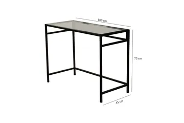 Sabani Skrivbord 100 cm - Glas/Rökfärgad/Svart - Möbler - Bord & matgrupper - Kontorsbord - Skrivbord