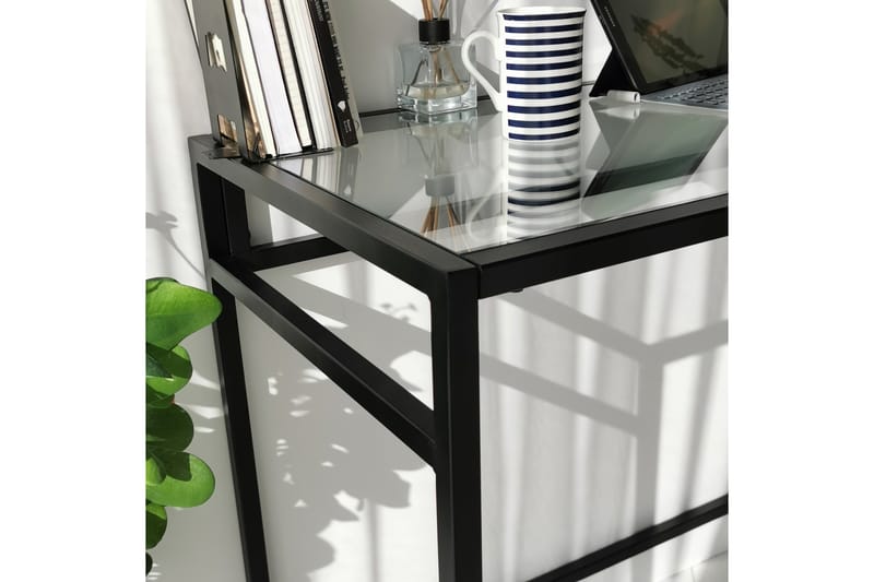 Sabani Skrivbord 100 cm - Glas/Svart - Möbler - Bord & matgrupper - Kontorsbord - Skrivbord