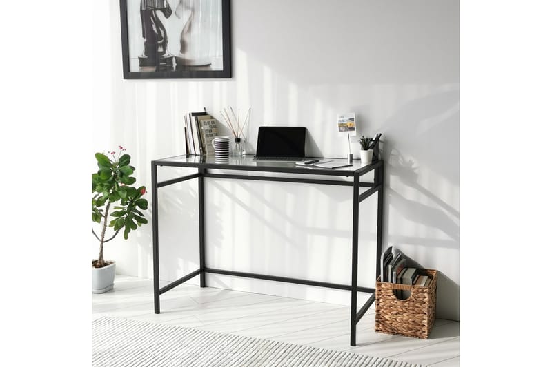 Sabani Skrivbord 100 cm - Glas/Svart - Möbler - Bord & matgrupper - Kontorsbord - Skrivbord