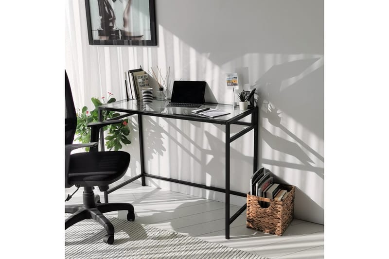 Sabani Skrivbord 100 cm - Glas/Svart - Möbler - Bord & matgrupper - Kontorsbord - Skrivbord