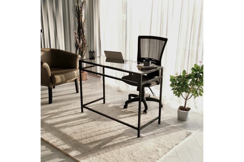 Sabani Skrivbord 100 cm - Glas/Svart - Möbler - Bord & matgrupper - Kontorsbord - Skrivbord