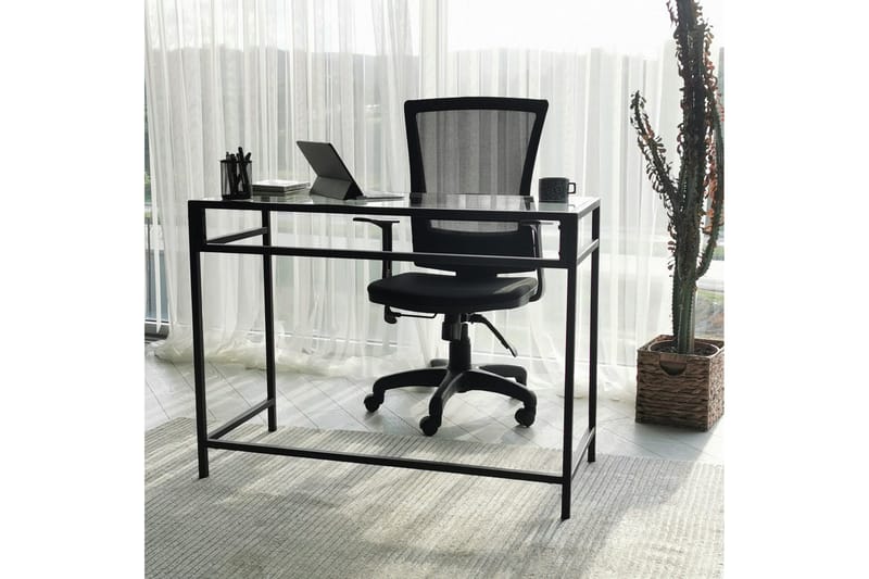Sabani Skrivbord 100 cm - Glas/Svart - Möbler - Bord & matgrupper - Kontorsbord - Skrivbord