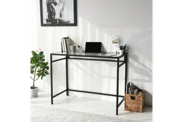 Sabani Skrivbord 100 cm - Glas/Svart - Möbler - Bord & matgrupper - Kontorsbord - Skrivbord