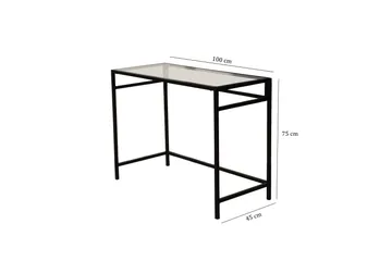 Sabani Skrivbord 100 cm - Glas/Svart - Möbler - Bord & matgrupper - Kontorsbord - Skrivbord