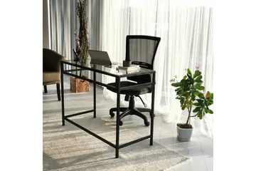 Sabani Skrivbord 100 cm - Glas/Svart - Möbler - Bord & matgrupper - Kontorsbord - Skrivbord