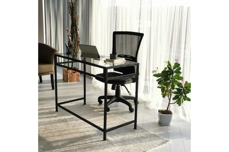 Sabani Skrivbord 100 cm - Glas/Svart - Möbler - Bord & matgrupper - Kontorsbord - Skrivbord