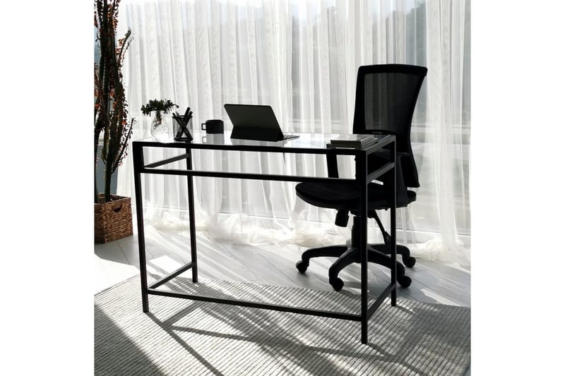 Sabani Skrivbord 100 cm - Glas/Svart - Möbler - Bord & matgrupper - Kontorsbord - Skrivbord