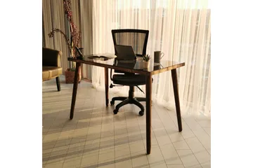 Sabani Skrivbord 110 cm - Glas/Valnötsbrun - Möbler - Bord & matgrupper - Kontorsbord - Skrivbord