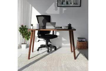 Sabani Skrivbord 110 cm - Glas/Valnötsbrun - Möbler - Bord & matgrupper - Kontorsbord - Skrivbord