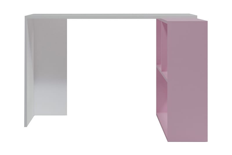 Sardunya Skrivbord 120 cm med Förvaring Hyllor - Vit/Rosa - Möbler - Bord & matgrupper - Kontorsbord - Skrivbord