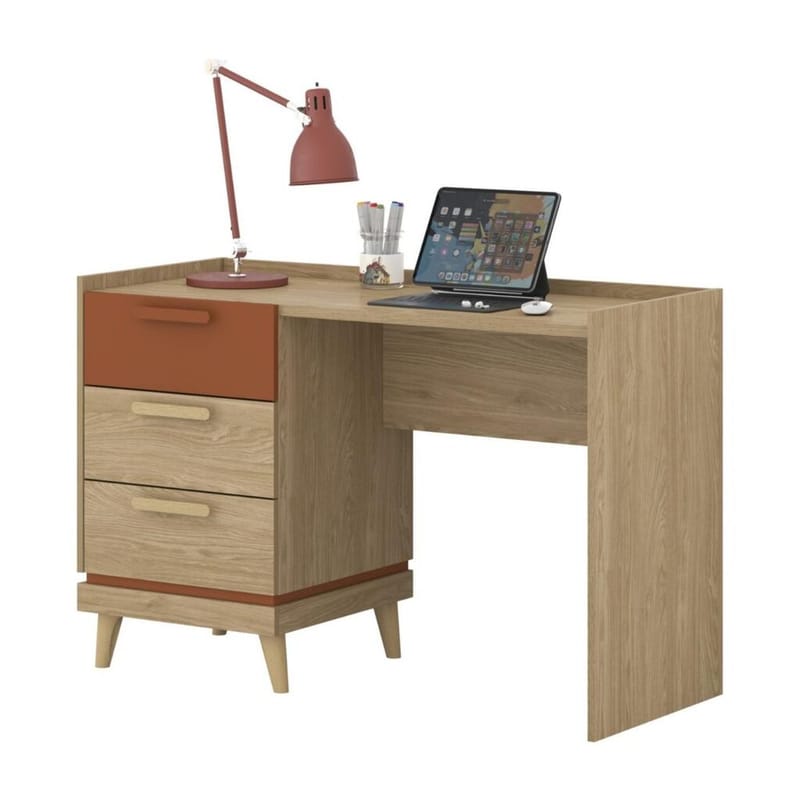 Skrivbord Scandi med 3 lådor - Oljerad Ek - Möbler - Bord & matgrupper - Kontorsbord - Skrivbord