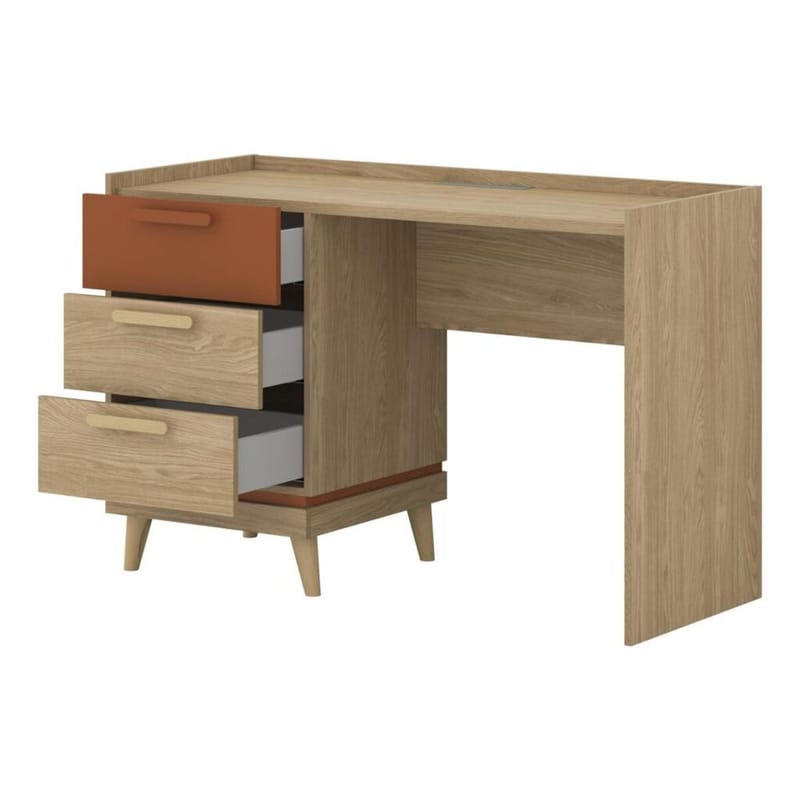 Skrivbord Scandi med 3 lådor - Oljerad Ek - Möbler - Bord & matgrupper - Kontorsbord - Skrivbord