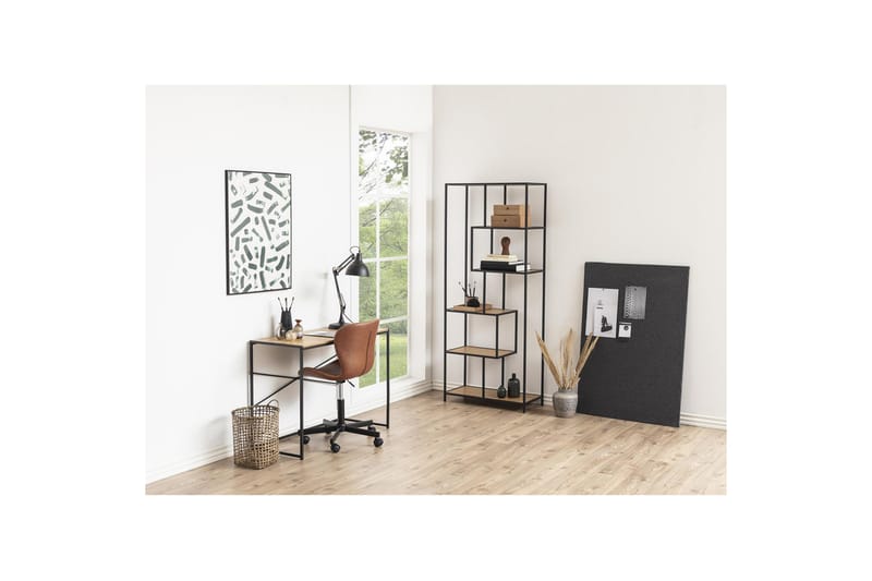 Seaford Skrivbord 100x45x75 cm Ek/Svart - Möbler - Bord & matgrupper - Kontorsbord - Skrivbord