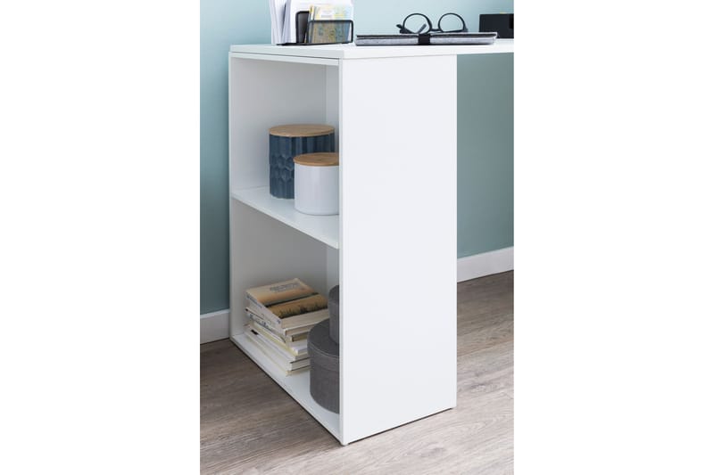 Shuping Skrivbord 120 cm med Förvaring Hyllor - Vit - Möbler - Bord & matgrupper - Kontorsbord - Skrivbord