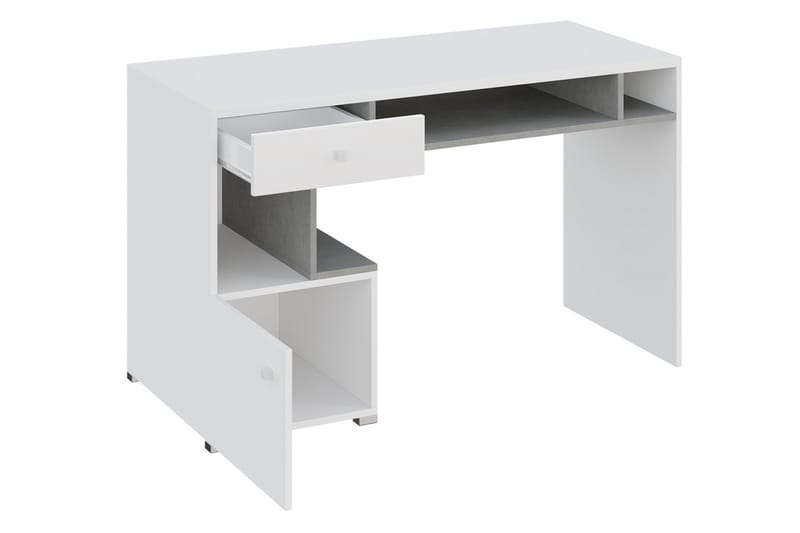 Sigmana Skrivbord 125 cm - Grå/Vit/Natur - Skrivbord