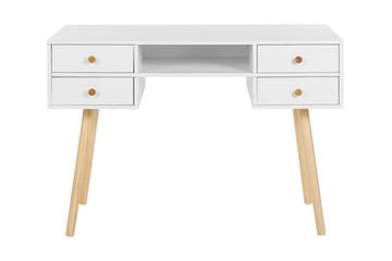 Skrivbord 110 x 55 cm vit LEVIN - Vit - Möbler - Bord & matgrupper - Kontorsbord - Skrivbord